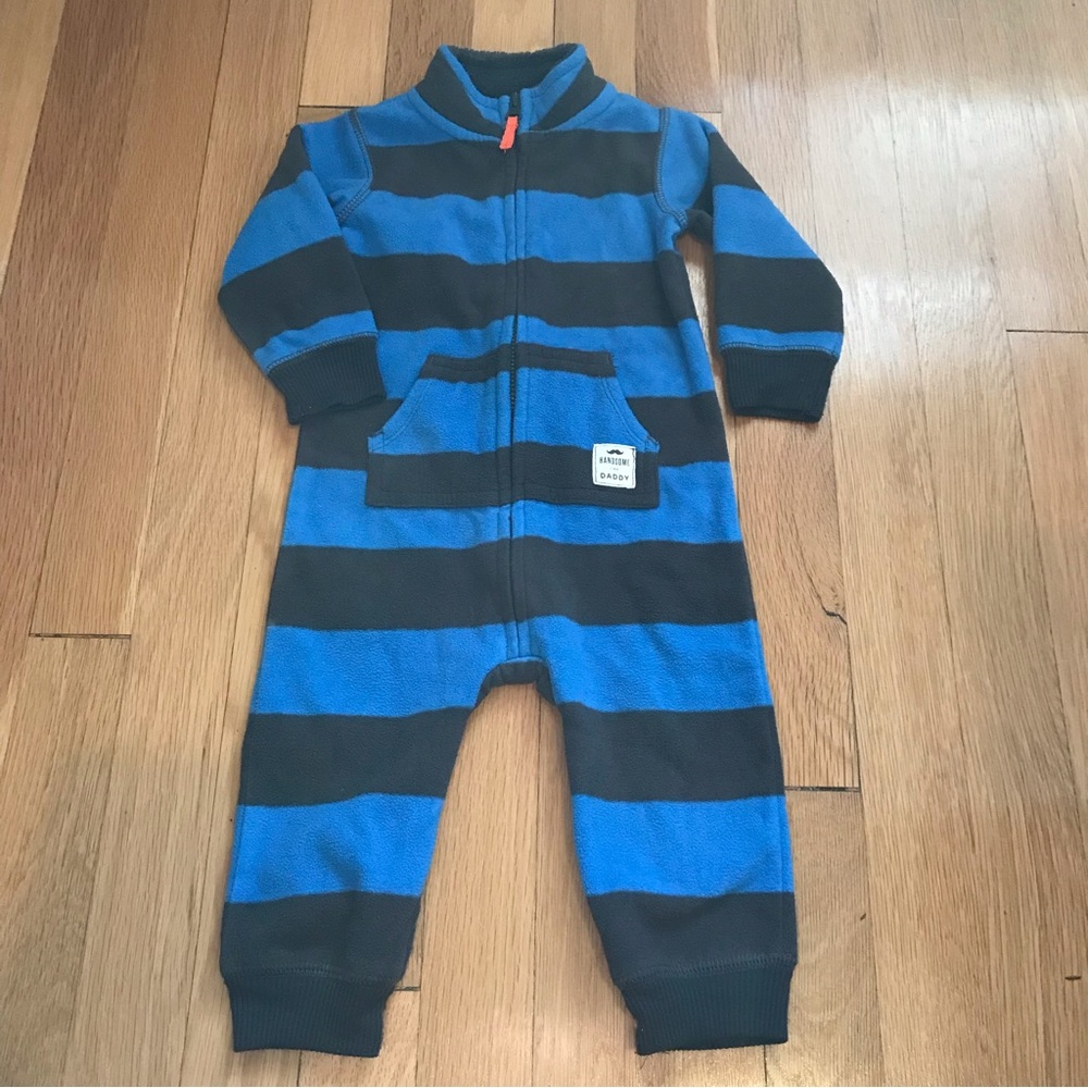 Carter’s Fleece Zip Up Romper, Sz 9 months